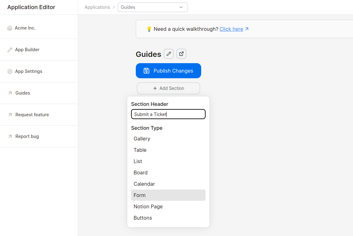 Stackoia add form section